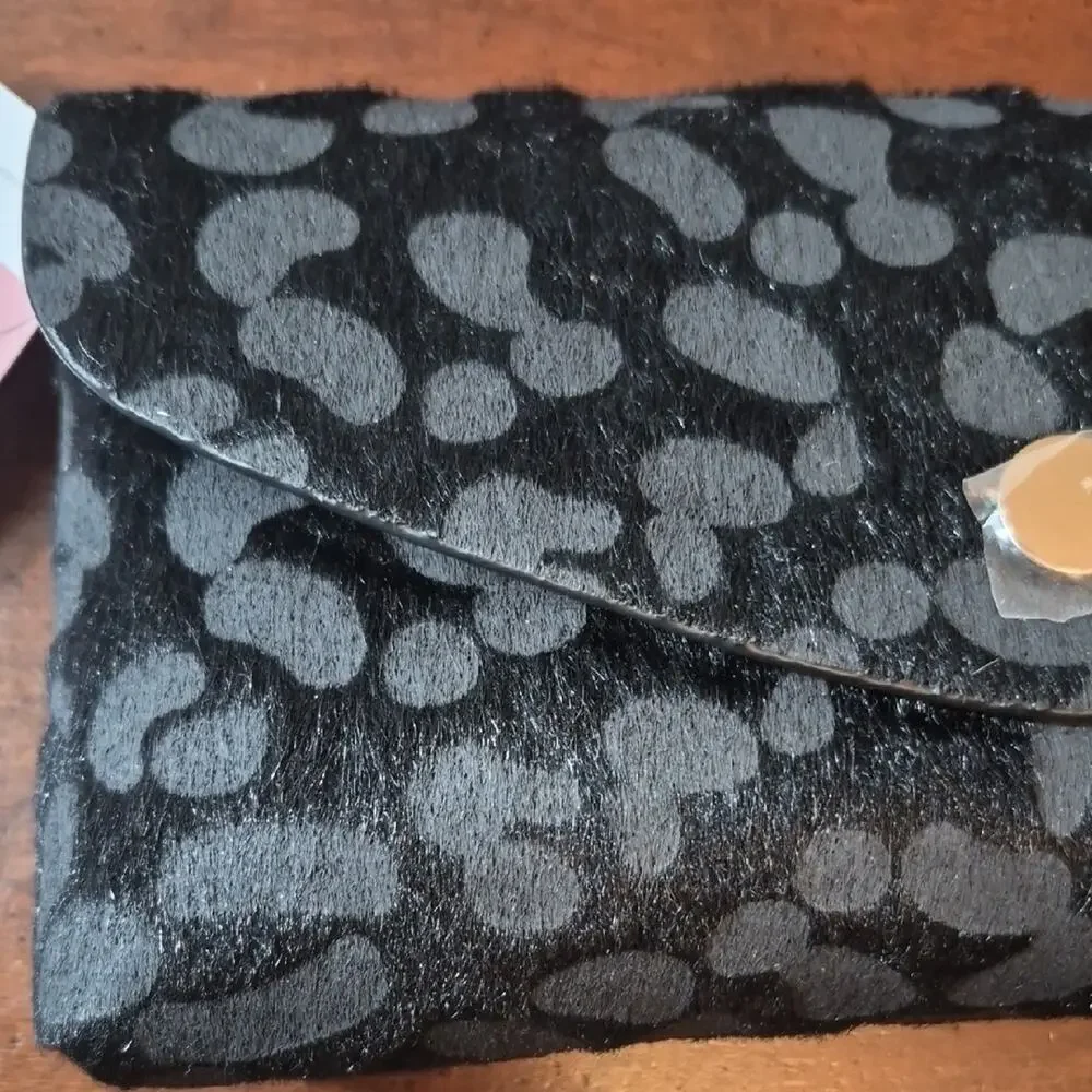 Unni Black Patterned Crossbody Bag Purse Clutch 8 X 5